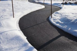 snow removed from sidewalk