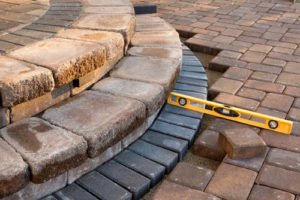 leveling pavers in walkway