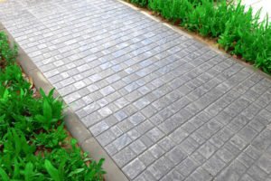 Garden path of paving slabs in the garden Floor panels,